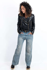 Women's leather jacket Alessa Black